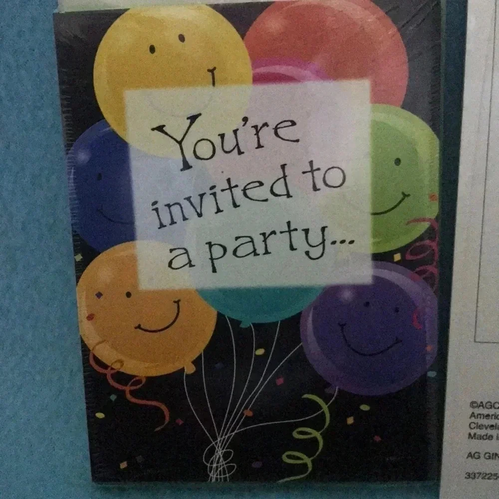 PARTY invitations Smiley face